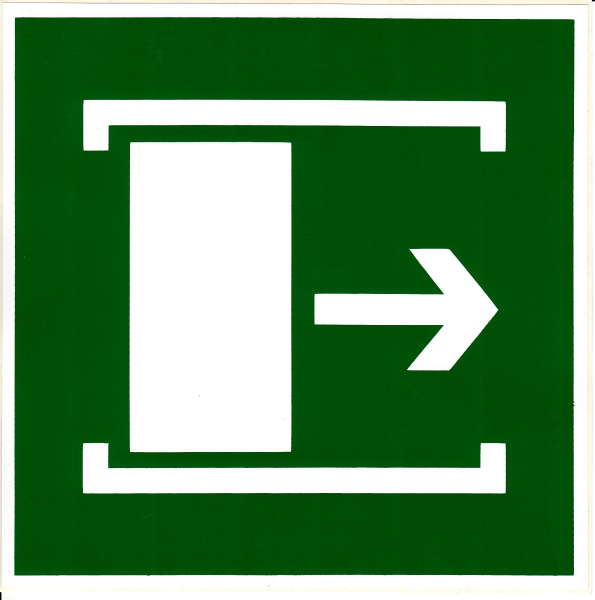 Самоклеющаяся табличка. (E 20). Для открывания сдвинуть (200х200мм)