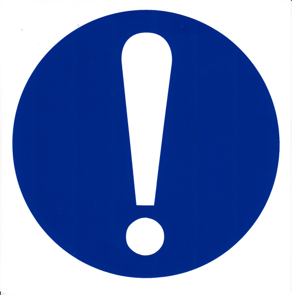 Самоклеющаяся табличка. (M 11). Общий предписывающий знак (прочие предписания) (d200мм)