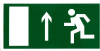 Самоклеющаяся табличка. (E 12). Направление к эвакуационному выходу прямо (300х150мм)