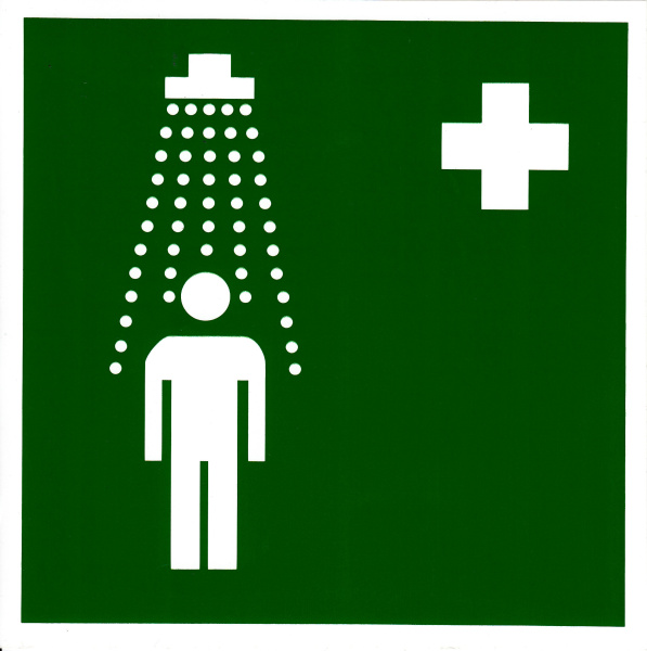 Самоклеющаяся табличка. (EC 03). Пункт приема гигиенических процедур (душевые) (200х200мм)